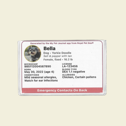 10 Pack Pet ID Clear Sleeve